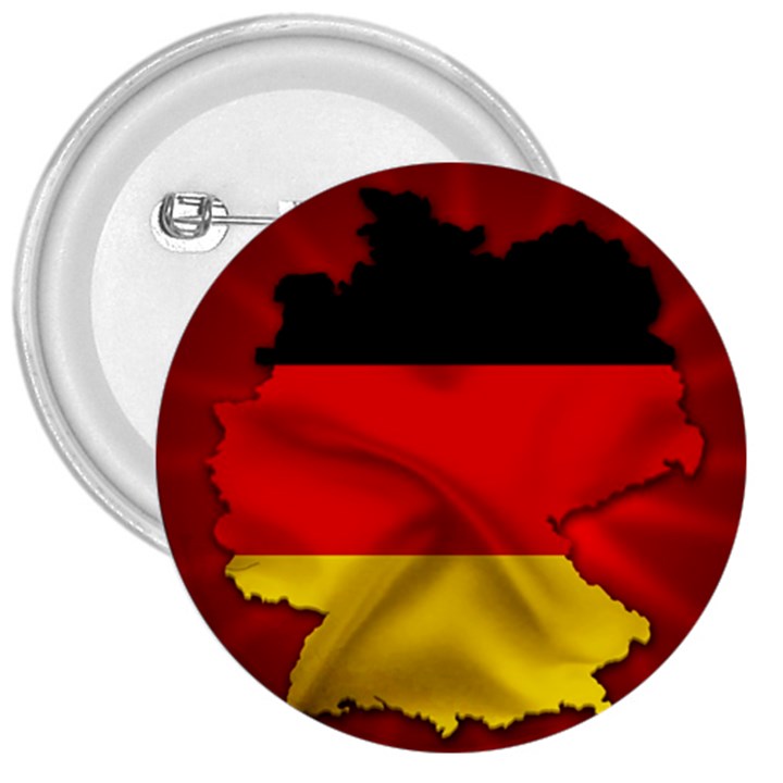 Germany Map Flag Country Red Flag 3  Buttons