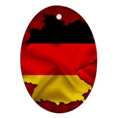 Germany Map Flag Country Red Flag Ornament (oval) by Nexatart