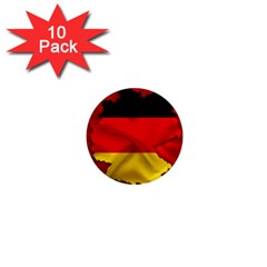 Germany Map Flag Country Red Flag 1  Mini Magnet (10 Pack)  by Nexatart