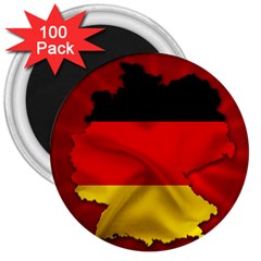 Germany Map Flag Country Red Flag 3  Magnets (100 Pack) by Nexatart