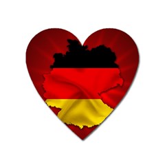 Germany Map Flag Country Red Flag Heart Magnet by Nexatart