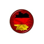 Germany Map Flag Country Red Flag Hat Clip Ball Marker Front