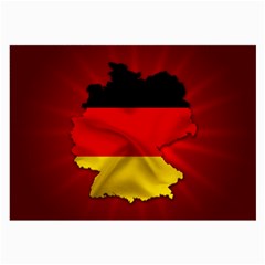 Germany Map Flag Country Red Flag Large Glasses Cloth (2-side) by Nexatart