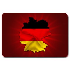 Germany Map Flag Country Red Flag Large Doormat  by Nexatart