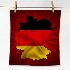 Germany Map Flag Country Red Flag Face Towel by Nexatart