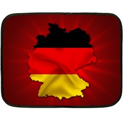 Germany Map Flag Country Red Flag Fleece Blanket (mini) by Nexatart