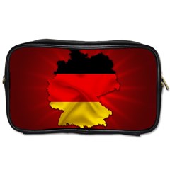 Germany Map Flag Country Red Flag Toiletries Bags by Nexatart