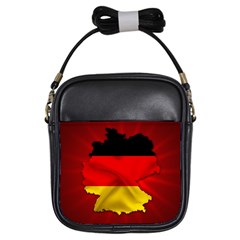 Germany Map Flag Country Red Flag Girls Sling Bags by Nexatart