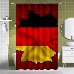 Germany Map Flag Country Red Flag Shower Curtain 48  X 72  (small)  by Nexatart