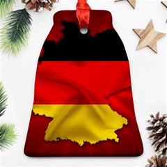 Germany Map Flag Country Red Flag Bell Ornament (two Sides) by Nexatart