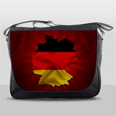 Germany Map Flag Country Red Flag Messenger Bags by Nexatart