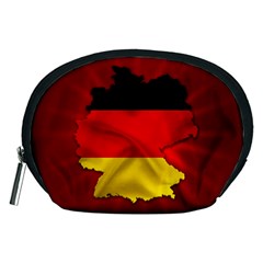 Germany Map Flag Country Red Flag Accessory Pouches (medium)  by Nexatart