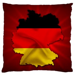 Germany Map Flag Country Red Flag Large Flano Cushion Case (two Sides) by Nexatart