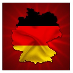 Germany Map Flag Country Red Flag Large Satin Scarf (square) by Nexatart