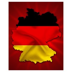 Germany Map Flag Country Red Flag Drawstring Bag (small) by Nexatart