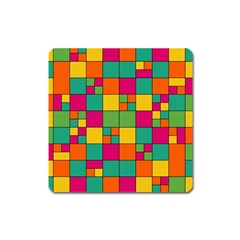 Squares Abstract Background Abstract Square Magnet by Nexatart