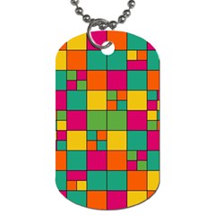 Squares Abstract Background Abstract Dog Tag (two Sides) by Nexatart