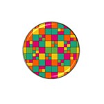 Squares Abstract Background Abstract Hat Clip Ball Marker Front