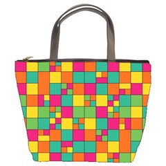 Squares Abstract Background Abstract Bucket Bags by Nexatart