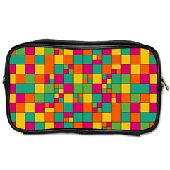 Squares Abstract Background Abstract Toiletries Bags 2-side by Nexatart