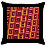 3 D Squares Abstract Background Throw Pillow Case (Black) Front