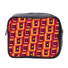 3 D Squares Abstract Background Mini Toiletries Bag 2-Side