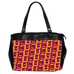 3 D Squares Abstract Background Office Handbags (2 Sides) 