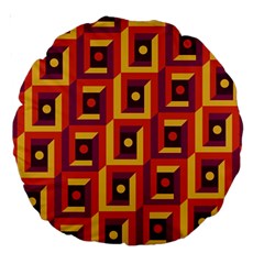 3 D Squares Abstract Background Large 18  Premium Round Cushions