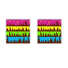 Illustration Abstract Graphic Cufflinks (square) by Nexatart