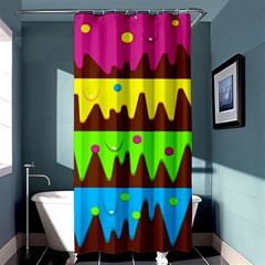 Illustration Abstract Graphic Shower Curtain 36  X 72  (stall)  by Nexatart