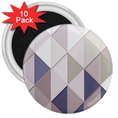 Background Geometric Triangle 3  Magnets (10 Pack)  by Nexatart