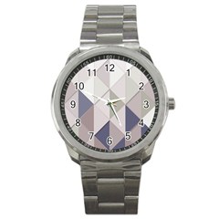 Background Geometric Triangle Sport Metal Watch by Nexatart