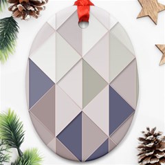 Background Geometric Triangle Oval Ornament (two Sides) by Nexatart