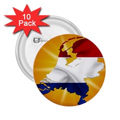 Holland Country Nation Netherlands Flag 2 25  Buttons (10 Pack) 