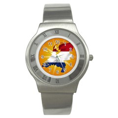 Holland Country Nation Netherlands Flag Stainless Steel Watch by Nexatart