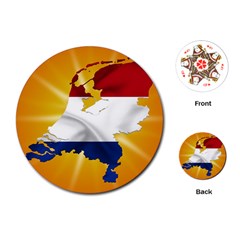 Holland Country Nation Netherlands Flag Playing Cards (round)  by Nexatart