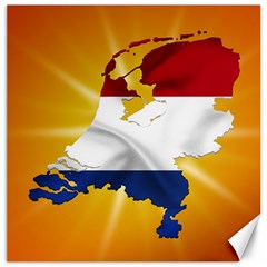 Holland Country Nation Netherlands Flag Canvas 16  X 16   by Nexatart