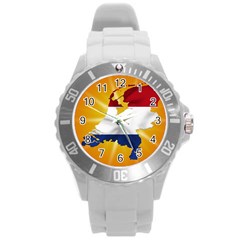 Holland Country Nation Netherlands Flag Round Plastic Sport Watch (l) by Nexatart