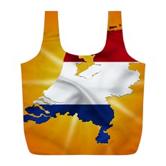 Holland Country Nation Netherlands Flag Full Print Recycle Bags (l)  by Nexatart