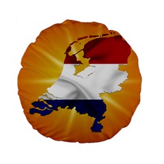 Holland Country Nation Netherlands Flag Standard 15  Premium Flano Round Cushions by Nexatart