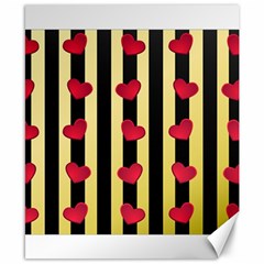 Love Heart Pattern Decoration Abstract Desktop Canvas 8  X 10  by Nexatart