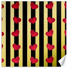 Love Heart Pattern Decoration Abstract Desktop Canvas 20  X 20   by Nexatart