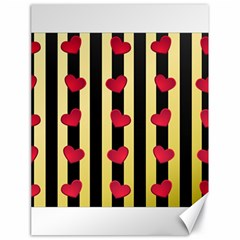 Love Heart Pattern Decoration Abstract Desktop Canvas 18  X 24   by Nexatart