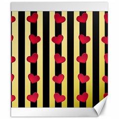 Love Heart Pattern Decoration Abstract Desktop Canvas 20  X 24   by Nexatart