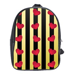 Love Heart Pattern Decoration Abstract Desktop School Bag (large) by Nexatart