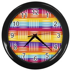 Art Background Abstract Wall Clocks (black) by Nexatart