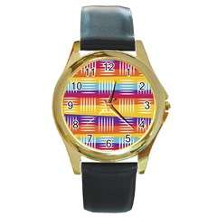 Art Background Abstract Round Gold Metal Watch by Nexatart