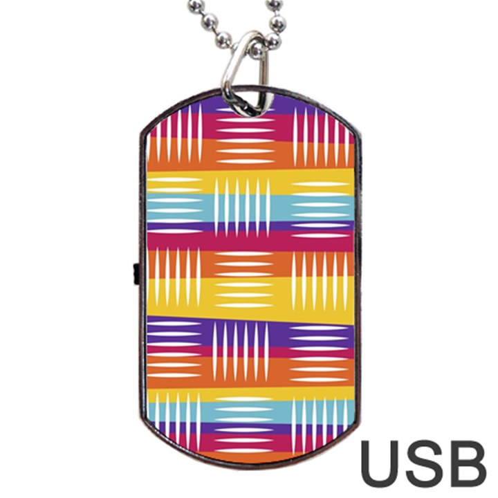 Art Background Abstract Dog Tag USB Flash (One Side)