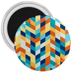 Geometric Retro Wallpaper 3  Magnets by Nexatart