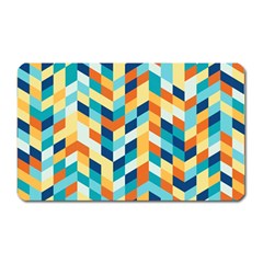 Geometric Retro Wallpaper Magnet (rectangular) by Nexatart